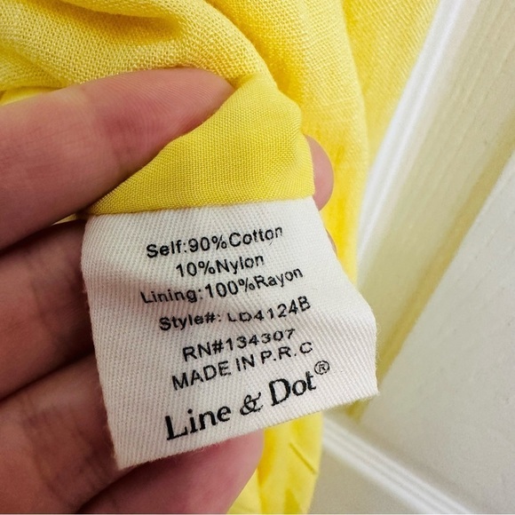 REVOLVE Dress Line and Dot Midi Yellow Sundress Casual Dainty Summer Small - Picture 6 of 7